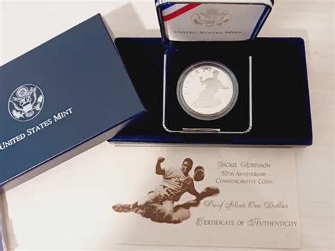 1997 50th Anniversary Jackie Robinson Commemorative Coin Program Silver