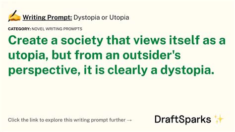Writing Prompt Dystopia Or Utopia Draftsparks