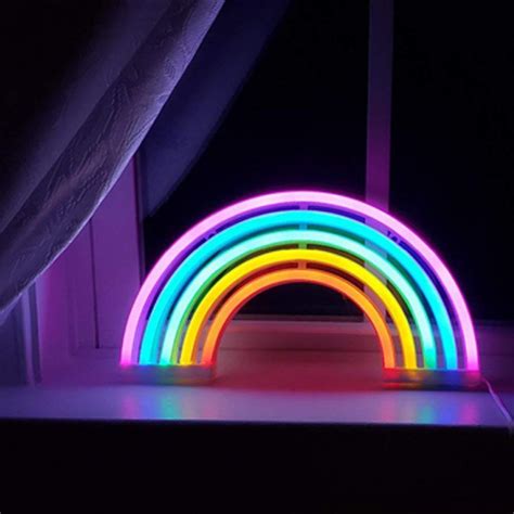 Rainbow Neon Light Rainbow Night Light Light Decorations Rainbow Light