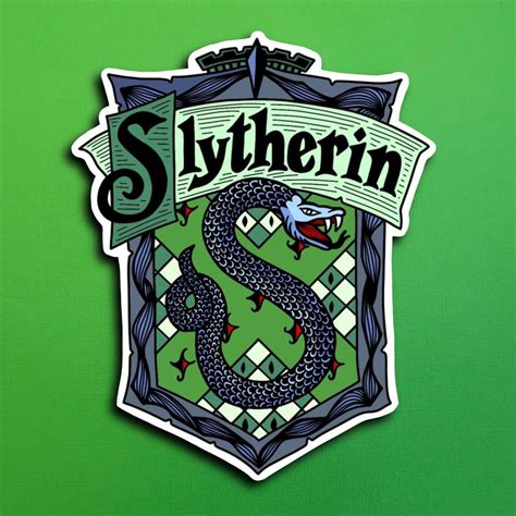 Slytherin Crest Vinyl Sticker Zenspire Zenspire Designs
