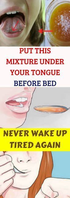 Put This Mixture Under Your Tongue Before Bed And Never Wake Up Tired