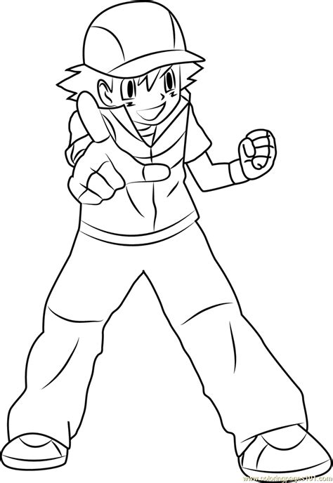 Pokemon Ash Coloring Pages