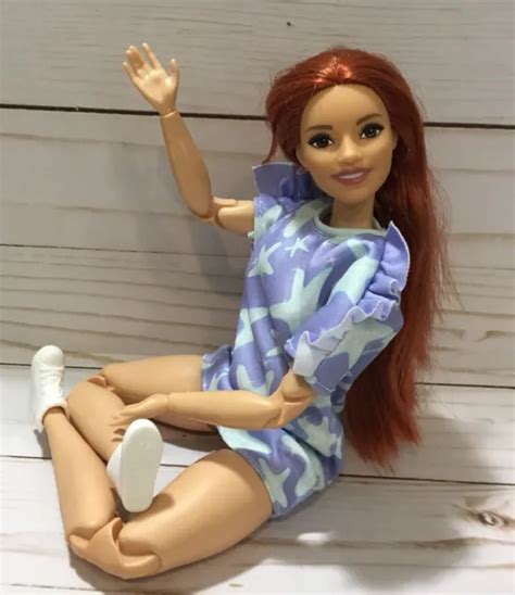 Barbie Made To Move Doll Curvy Articulated Yoga Auburn Red Hair Redressed 1895 Picclick