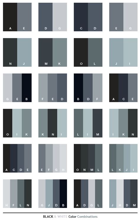 Black And White Color Schemes Color Combinations Color