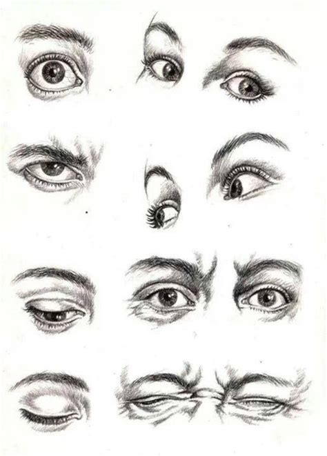Eye expressions | Dessin de visages, Apprendre le dessin, Dessin de référence
