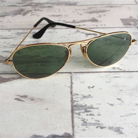 Vintage Aviator Sunglasses With Metal Rims Narrow And Small Etsy Vintage Aviator Sunglasses