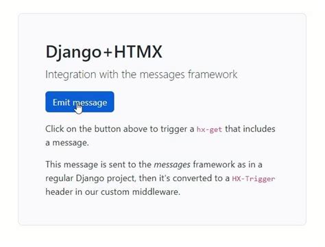 Using The Django Messages Framework With Htmx Rhtmx