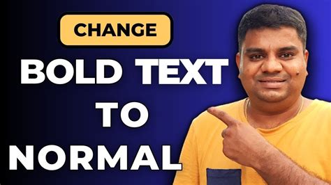 How To Change Bold Text To Normal In Word Youtube