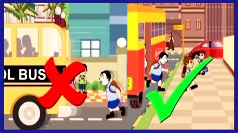 Certain areas and containers can be hazardous to our health and to identify and make people aware of them, various hazard warning symbols and signs are used. Road Safety for kids Fun N Learn - YouTube