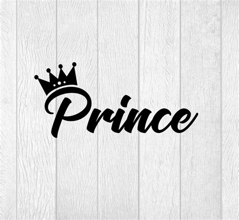 Prince Svg Logo Royalty Svg Decal King Svg Shape Crown Svg Silhouette