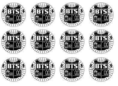 1pc acrylic cake topper gold flash cake topper happy birthday party new year decoration for home party supplies cupcake topper. Bts Cupcake Topper Icing Sheet Edible Image For Sale in ...