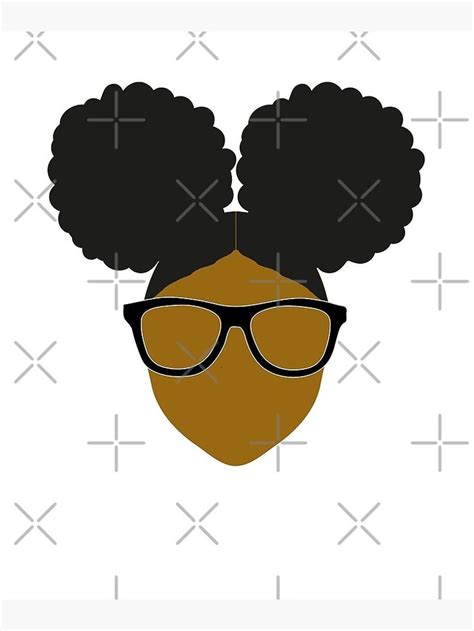 Afro Puffs Black Girl Nerd Blerd Poster By Blackartmatters Drawings