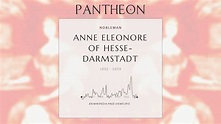 Anne Eleonore of Hesse-Darmstadt Biography - Duchess of Brunswick ...