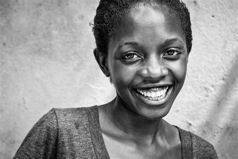 Wallpaper Africa Portrait Bw Woman White Black Girl Smile Smiling Happy Superb