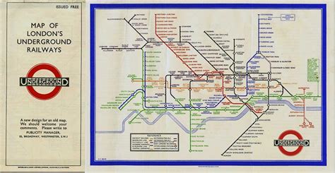 1933 First Edition Of The Harry Beck London Underground Pocket