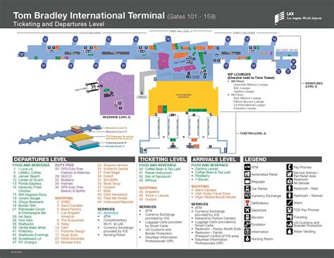 Tom Bradley Terminal Map Tom Bradley International Terminal Map