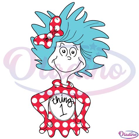 Cute Miss Thing One Svg Digital File Dr Seuss Svg Thing 1 Svg