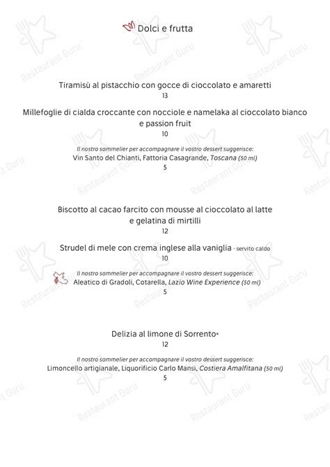 Menu At Ambrosia Rooftop Restaurant And Bar Rome