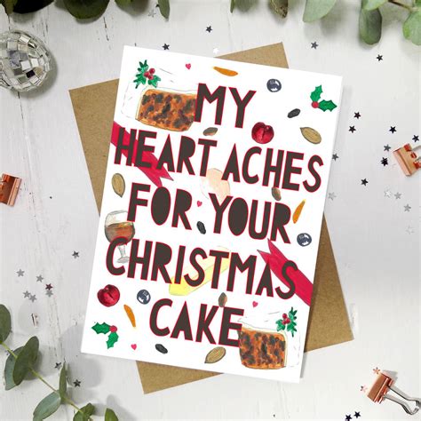 Buying a cake for christmas is a japanese tradition. Personalised 'christmas Cake' Funny Christmas Card By Miss Bespoke Papercuts ...