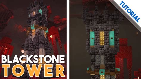 How To Build A Blackstone Tower Minecraft 116 Tutorial Youtube