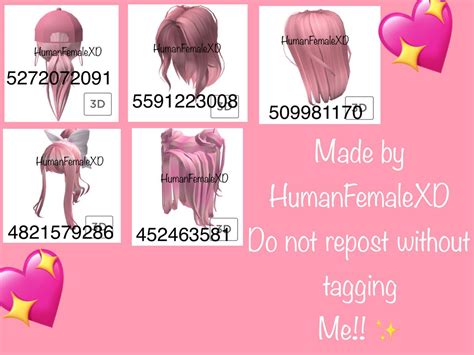 Roblox Hair Id Codes Roblox Hair Id Codes Hair Codes For Roblox