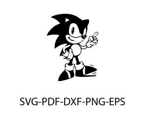 Sonic Svg Vector Png Sticker Design Descarga Instantánea Etsy México