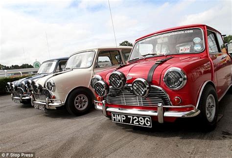 Restored Italian Job Minis On Public Display For The First Time Daily Mail Online