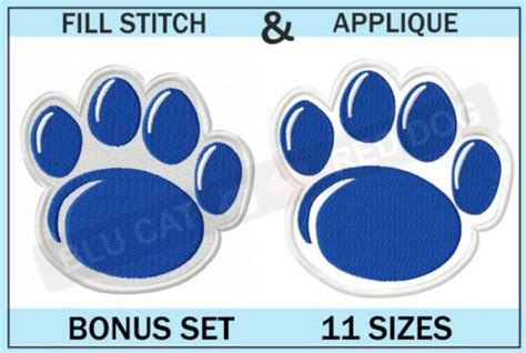 Nittany Lions Paw Embroidery Logo Set Blucat Reddog Reviews On Judgeme