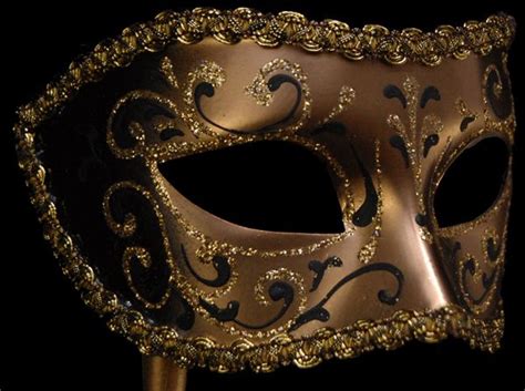 Beautiful Black And Gold Venetian Mask