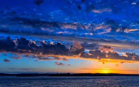 Amazing Blue Sky Ocean Sunset Wallpapers Amazing Blue