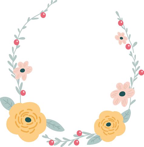 Flower Circle Border Clipart Hd Png Circle Border Flo