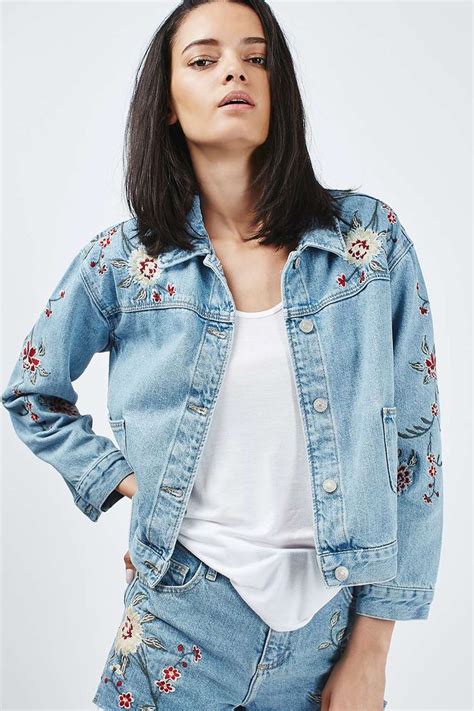 Moto Embroidered Jacket New In This Week New In Denim Jacket