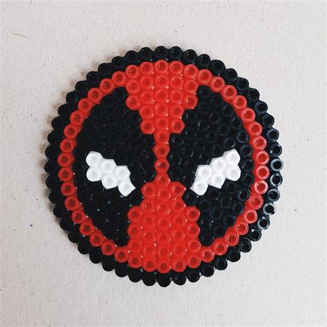 Deadpool Hama Beads Marvel Nerd Geek Perler Beads Coaster