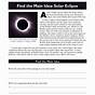 Eclipse Worksheet Answer Key