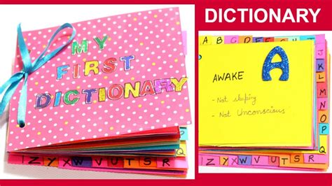 Dictionary For School Project Diy Dictionary Ideas Mini Dictionary