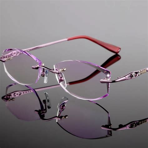 rimless glasses prescription glasses frame women s optical glasses myopia hyperopia progressive
