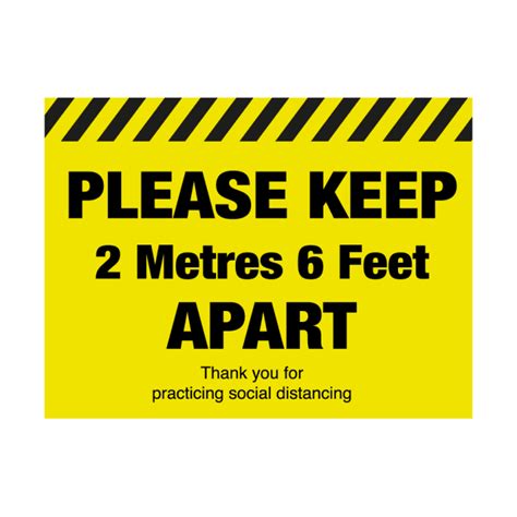 Please Keep 2 Metres Apart Social Distancing Floor Graphic 30 X 40cm