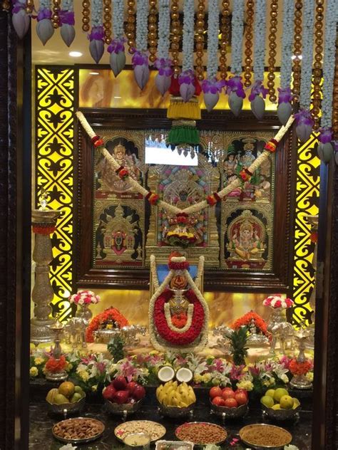 Varalakshmi Vratham Decoration Ideas Goddess Decor Pooja Room Door