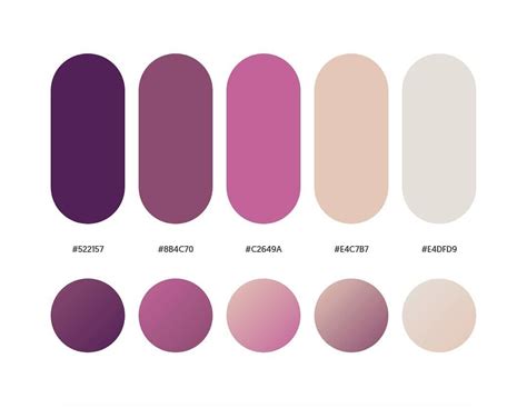 Purple Pink Color Schemes And Gradient Palettes Hex Color Palette
