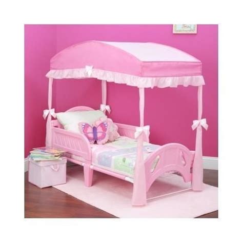 Toddler Bed Canopy Girls Princess Pink Childrens Bedroom