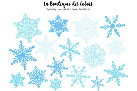 Download transparent snowflake png for free on pngkey.com. Blue Snowflake Clipart By La Boutique Dei Colori ...