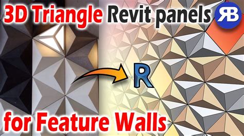 Revit Snippet Create 3d Triangle Panels For Feature Walls Youtube