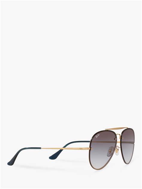 Ray Ban Rb3584n Unisex Blaze Aviator Sunglasses Goldblue Gradient At