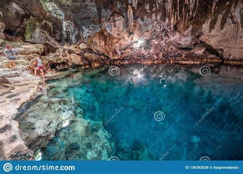 Magic Hinagdanan Cave Lake In Panglao Island In Bohol Philippines