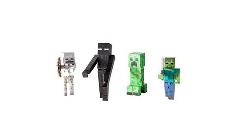 Minecraft Overworld Hostile Mobs Exclusive Action Figure 4-Pack | Groupon