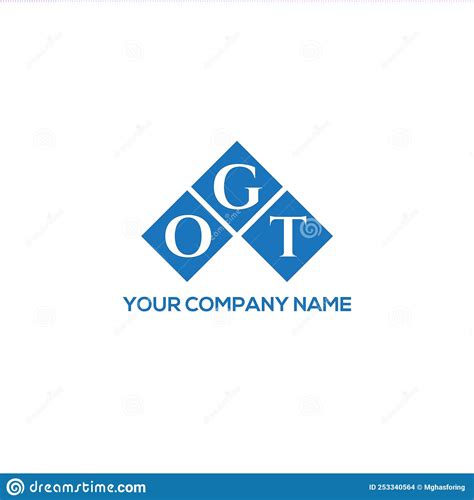 Ogt Letter Logo Design On White Background Ogt Creative Initials