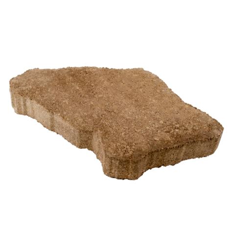 12 In L X 18 In W X 2 In H Irregular Sandtan Concrete Patio Stone In