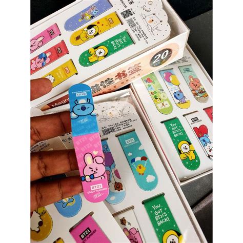 6pcs Bt21 Penanda Buku Magnet Magnetic Bookmark Bts Lazada Ph