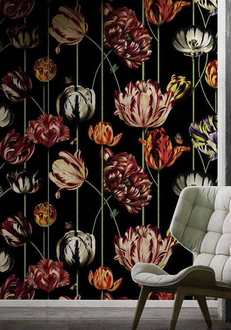 Get the best deals on floral modern wallpaper wallpapers. Tulipa, Large Scale Floral Wallpaper • Bold & Unique | Casitas, Disenos de unas y Diseño de ...