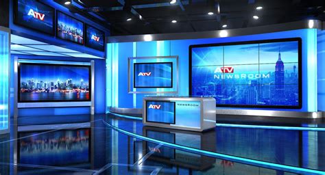 3d Virtual Set News Studio Turbosquid 1259286 News Studio Tv Set